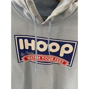 Men’s iHoop I Hoop Please Watch Your Ankles Funny Basketball Hoodie Gift Sz Med